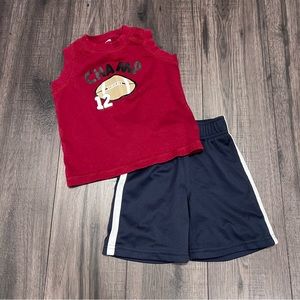 Gymboree Football Champ Tank Top and Shorts